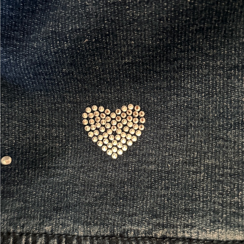 Quacker Factory Sparkle and Shine Denim Jeanne Jacket Size Large - Picture 7 of 9